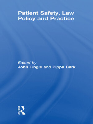 cover image of Patient Safety, Law Policy and Practice